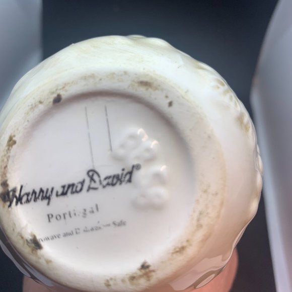 Harry & David Oil Vase with Cork Stopper and Embossed Grape Leaves – Portugal - Picture 4 of 4